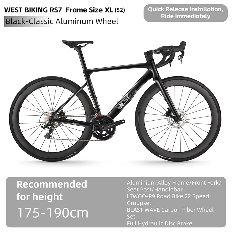 Roue en aluminium noir-XL