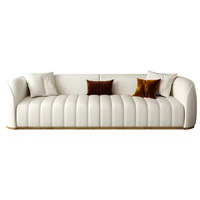 2024 luxe élégant Imitation cuir véritable tissu canapé ensemble conceptions véritable meubles de maison canapé moderne pour salon