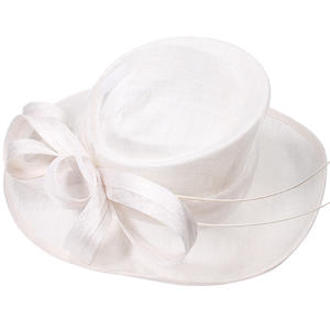 Haute qualité en gros personnalisé mode Sinamay femmes église chapeaux fête de mariage Deby chapeau pour dames femmes filles - Product Image 1