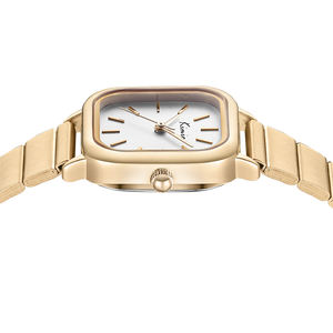 Montre-Bracelet Classique Étanche Personnalisée OEM avec Logo pour Femme, Montre-Bracelet de Luxe de Marque Dorée et Ensemble Cadeau Bracelet pour Homme et Femme - Product Image 5