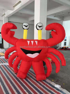 Cangrejo inflable gigante, pez sobre orugas, camarón, langosta, modelo para publicidad al aire libre, decoración con temática oceánica, mascota