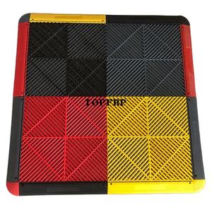 Rigid Modular <b>Plastic</b> Interlocking Garage Floor Tiles For Car Detailing Workshop - Product Image 4