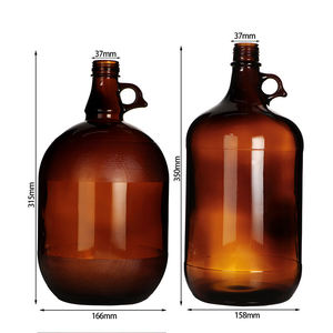 Ensemble de bouteilles Growler Amber Brown avec couvercles en polyéthylène, capacités 1L/2L/2,5L/4L, pour bière, <span class=keywords><strong>tequila</strong></span>, brandy et boissons artisanales - Product Image 1
