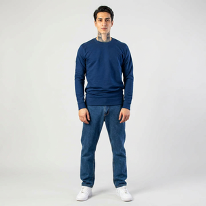 Sweat-shirt décontracté pour homme, col rond, 100% coton, nouveau design, respirant, motif uni, saison hivernale, prix bas, fabriqué au Pakistan - Product Image 1
