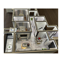 Maqueta de Diseño de Interiores Moderno Personalizada de Alta Gama, Maqueta a Escala de Paisaje en Miniatura