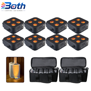 8pcs with 2 bags Rechargeable IR4 Mini LED Wash <b>Light</b> RGBWA UV <b>Wireless</b> DMX Uplight for Stage Show Party Decoration - Product Image 1