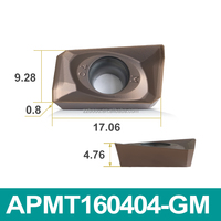 Plaquettes de fraisage CNC APMT1604 APMT160404-GM BP9108D pour acier inoxydable, alternative aux plaquettes ZCCCT