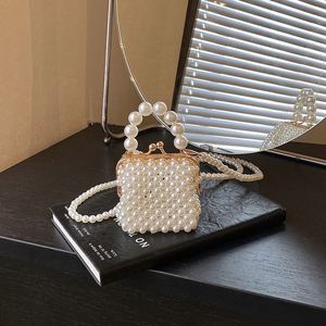 Sac à bandoulière de luxe en fausses perles, mini sac bandoulière perlé, sac à main porte-monnaie pour femme - Product Image 4