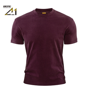 T-shirt en coton épais 430 g/m² OEM, double fil 16s, détails vieillis, coupe ample à épaules tombantes pour homme - Product Image 1