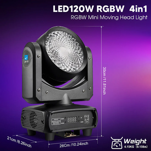 Big Dipper LM120 Mini LED 120W RGBW 4in1 Testa Mobile Professionale per Illuminazione da Palco, Attrezzatura per Feste e Discoteche - Product Image 4