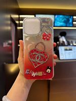 Étui de téléphone en strass diamanté pour iPhone 16 15 14 13 12 11 Pro Max, coque de protection