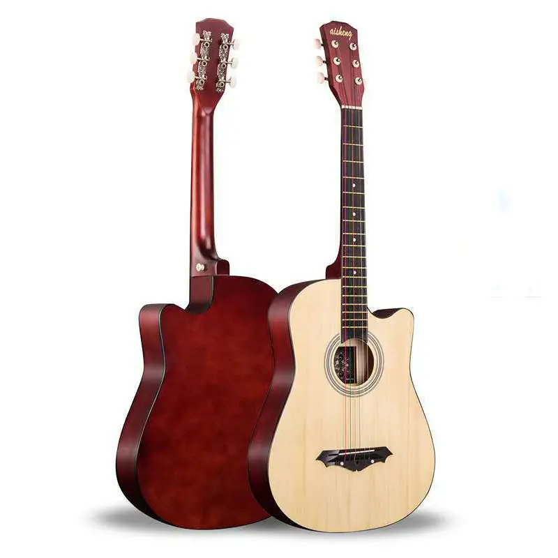 Wholesale hot selllig custom logo basswood 36 inch musical instrument folk guitars for children