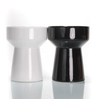 Pots et couvercles en céramique pour la fabrication de bougies Pots et supports de bougies en céramique de 8.5oz avec couvercles en métal pour bouteille de diffuseur de bougies