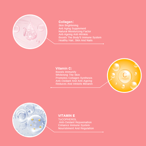 Complément alimentaire en gommes de collagène et vitamine C pour éclaircir la peau et favoriser la croissance des cheveux, marque privée OEM/ODM, 60 unités pour adultes - Product Image 5