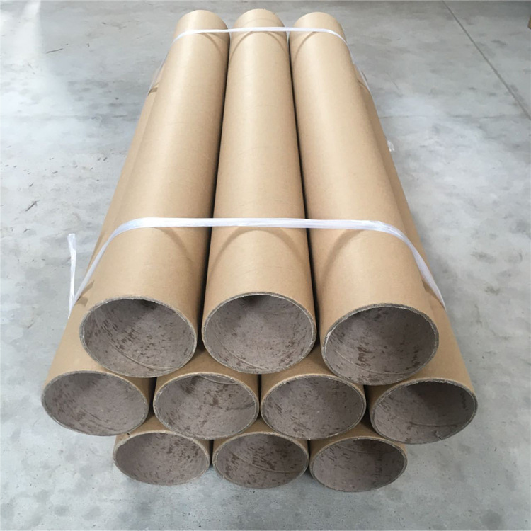 Recycled Kraft Paper Cylinder Tube for Mailing Poster Packaging with Plastic Lids Vanishing & Stamping Printing Handling
