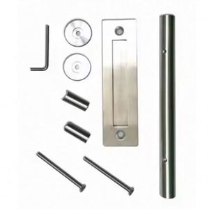 Juego de Manijas para Puerta Corredera WEKIS de Diseño Moderno, Color Negro Satinado, Cuadradas, Tamaño Personalizado, Acero Inoxidable, para Apartamentos - Product Image 3