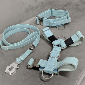 Eco vegan couro cão coleira hundehalsband couro tático cão arnês - Product Image 2