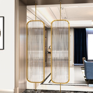 Kính Cường Lực + Vách Ngăn Phòng Khách Bằng Thép Không Gỉ Vách Ngăn Tùy Chỉnh - Product Image 4