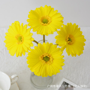Fleurs artificielles de gerbera Laixing, orange, haute simulation, décoration de mariage - Product Image 3