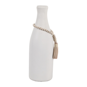 Vaso in terracotta con decorazione a nappine per l'arredamento del soggiorno, stile moderno per la casa. - Product Image 4