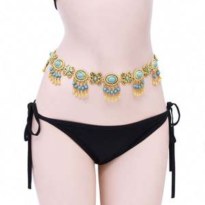 Moda brillante Rhinestone T forma Bodi cadena brillante Hip Hop circón cuerpo cadena mujer joyería - Product Image 4