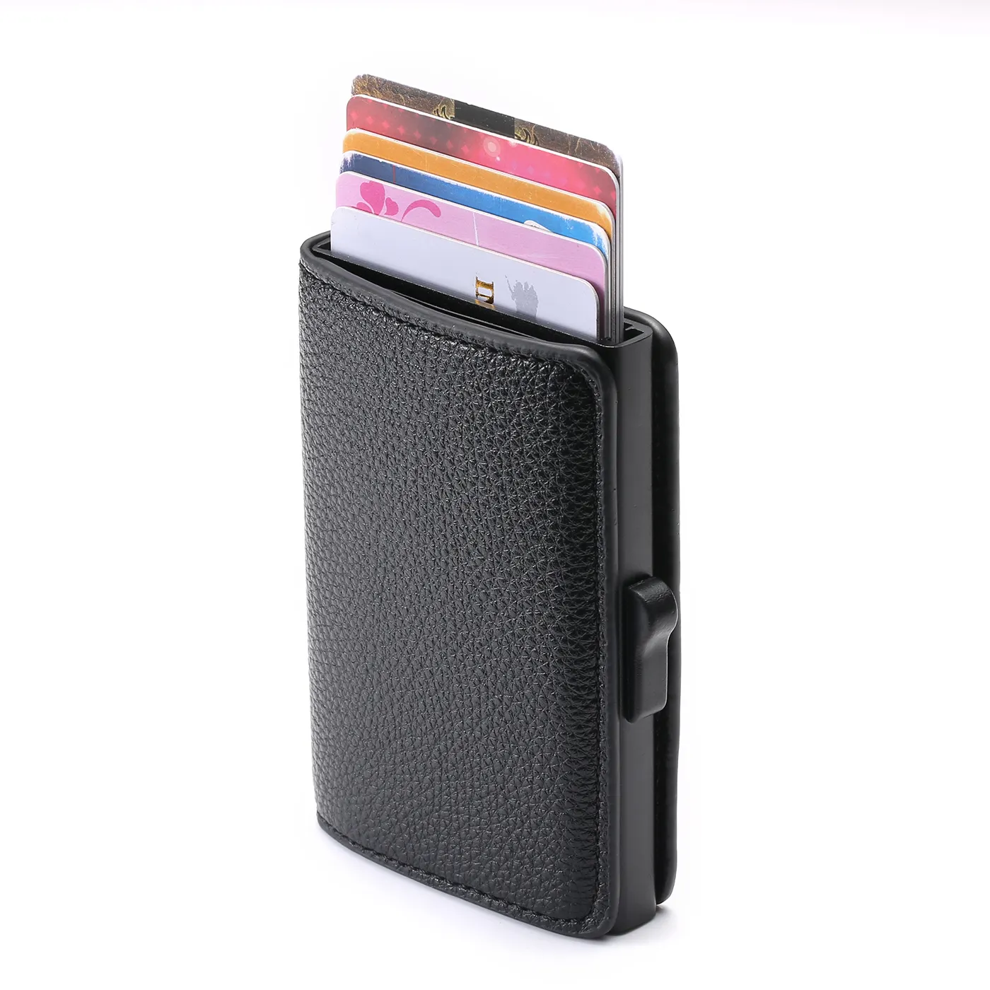 Yumuşak deri cüzdan çok fonksiyonlu para çantası 3 renkler kart durumda RFID engelleme kimlik kartı tutucu