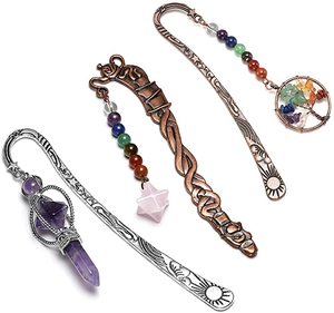 Venta caliente Yeling Tree of Life colgante marcapáginas estilo clásico brillante grava Natural cristal colorido collar de piedra Natural - Product Image 5