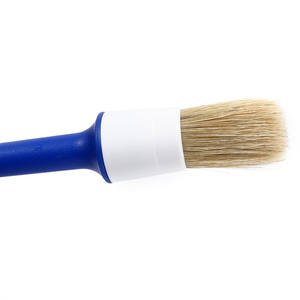 Juego de <span class=keywords><strong>pintor</strong></span> <span class=keywords><strong>profesional</strong></span>, pincel de pintura de cerdas redondas con mango de plástico azul, cerdas naturales para pulir, grado industrial DIY - Product Image 2