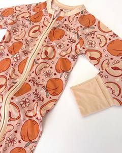 Đồ ngủ liền thân có khóa kéo in hình tùy chỉnh bán buôn cho trẻ sơ sinh, trẻ mới biết đi, bé gái, trẻ em, quần áo mặc nhà - Product Image 1