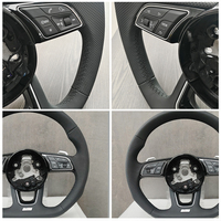 Volant de voiture en cuir noir à fond plat personnalisé pour Audi A4 A5 A3 B8 B9 Q3 Q5