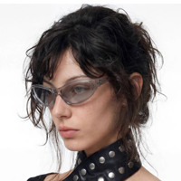 Lunettes de soleil sport enveloppantes Y2K, ovales, de type bouclier, aérodynamiques, à monture translucide, pour l'extérieur, vente en gros, logo personnalisé