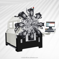Fil rotatif sans cames CNC 12 axes formant la machine Machine d'enroulement à ressort 220V avec composants de base PLC