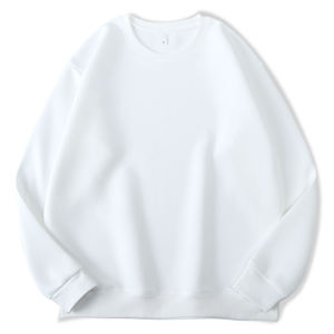 Suéter holgado con hombros caídos, color macarrón, ropa para clases al aire libre, para grupos de amigas, con logo personalizado, transpirable, a la moda. - Product Image 1