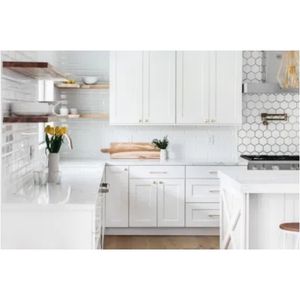 Armoires de cuisine modulaires RTA professionnelles avec plan de travail stratifié et robinet, design moderne, couleur personnalisable, système de tiroirs - Product Image 1