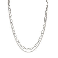 Collar de Moda en Capas de Acero Inoxidable 316L Personalizado y Moderno para Mujer, Venta al Por Mayor
