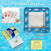 Nouvelle table de billard flottante gonflable en PVC pour poker/échecs/mahjong, capacité maximale <100 kg, résistante à l'eau, équipement de divertissement extérieur