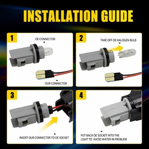 Kit de luces laterales de parachoques Auxito Clear Lens Amber Full LED para Porsche Macan 14-24 - Product Image 6