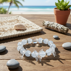 Venta caliente Trending Boho Girls Jewelry Venta al por mayor de cuentas de piedra de moda Rhinestone Cuff Bracelets Pearl Main Stone Bangles - Product Image 3