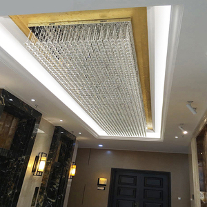 Hiện đại LED Chandelier trần ánh sáng tùy chỉnh thủy tinh cho thương mại không gian-sang trọng tiệc thương mại trung tâm thương mại Chrome Trung Quốc bán buôn - Product Image 3