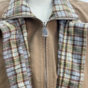 <span class=keywords><strong>Trench</strong></span>-coat vintage à carreaux <span class=keywords><strong>kaki</strong></span> - Veste décontractée pour <span class=keywords><strong>femme</strong></span> - <span class=keywords><strong>Trench</strong></span>-coats en gros d'usine - Product Image 3