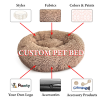 Cama de Lujo para Perros y Gatos, Tipo Donut, Suave y Afelpada, Lavable, Sofá Cálido y Relajante