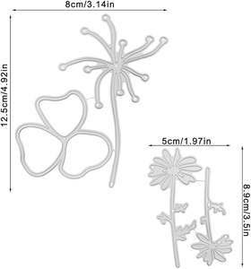 Découpes pour la fabrication de cartes, AFUNTA Lotus Leaf Metal Die Cuts Lace Decoration Cutting Dies pour DIY Scrapbook Photo <span class=keywords><strong>Album</strong></span> Decor - Product Image 2