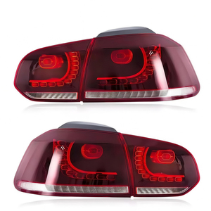 Nuovo Gruppo Luci Posteriori a LED PLD 18W per Golf6 Mk6 R20 2008-2013, Rosso, Plug+Play, Modificato con Indicatore di Direzione a Scorrimento - Product Image 4