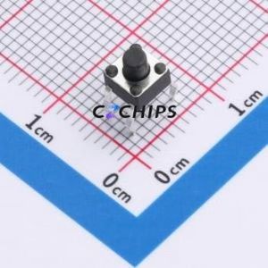 TSA45111-050D531DA Tactile Switch Through hole-4P,4.5x4.5mm Switch Single Pole Single Throw Round Button 2.8N 4.5mm - Product Image 1