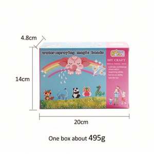 DIY Acrylic A-Z Letter <b>Beads</b> Kit for Children Magic Water <b>Beads</b> Gun Toy Polymer Soft Clay for Bracelet Making Playdough Slime - Product Image 1