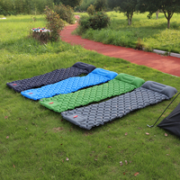 Matelas de camping gonflable portable avec pompe à pied intégrée, matériau Diamond Air Matrix imperméable