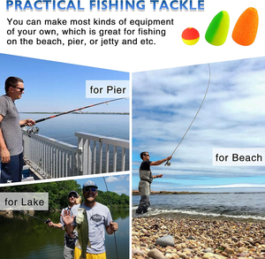 80 flotteurs de pêche en mousse Snell pour la pêche en surf, flotteurs ronds en forme de balle et cylindriques en mousse pour poisson-chat, truite et brochet - Product Image 6