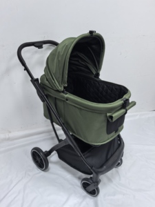 Oem & ODM auto-gấp nhôm Dog pram thời trang tùy chỉnh hai vừa mèo Dog xe đẩy với bền trọng lực có thể giặt tính năng - Product Image 4