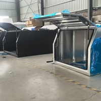 Boîtes à outils verrouillables pour pick-up, imperméables, anti-poussière, portables, avec auvent pour Ute, capacité 2000L, revêtement poudré, 2 compartiments