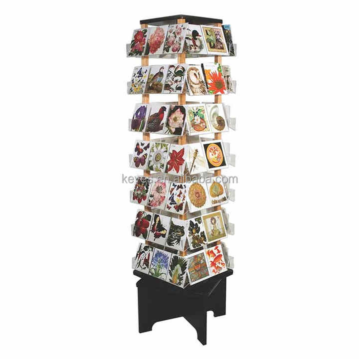 Customized Greeting Card Display Stands - Wood & Acrylic